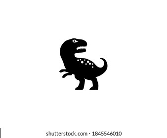 Dinosaur vector icon. Isolated Sauropod, Brachiosaurus illustration