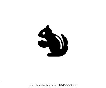 Chipmunk vector Icon. Isolated Squirrel, Chipmunk Illustration