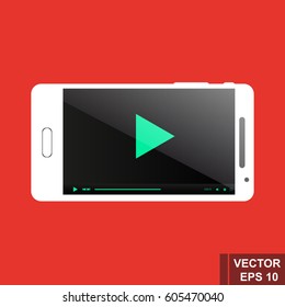 The icon. Isolated. Video player. For your design