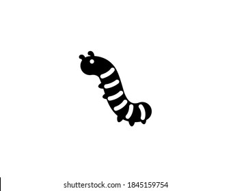 Bug vector icon. Isolated worm insect illustration