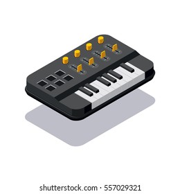 Icon isometric dj synthesizer