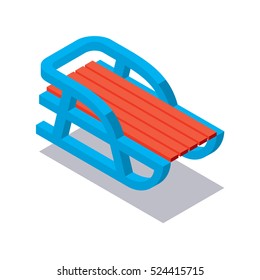 Icon isometric sleigh