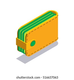 Icon isometric wallet