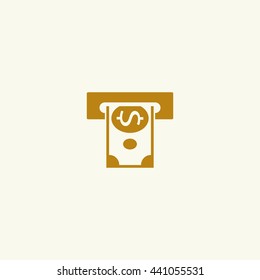 Icon issuing or receiving money from an ATM.