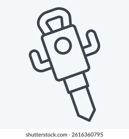 Icon Jack Hammer. related to Civil Engineering symbol. line style. editable