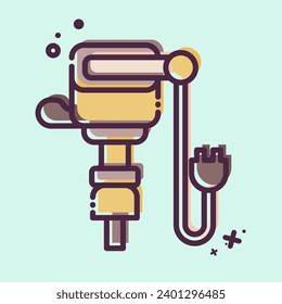 Icono Jack Hammer. relacionado con el símbolo Construcción. Estilo MBE. diseño simple editable. ilustración simple