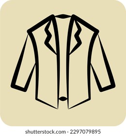Icon Jacket. related to Black Friday symbol. glyph style. shopping. simple illustration