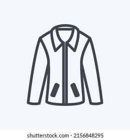 Icon Jacket. suitable for men accessories symbol. line style. simple design editable. design template vector. simple symbol illustration