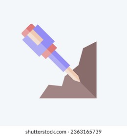 Icon Jackhammer. related to Mining symbol. flat style. simple design editable. simple illustration