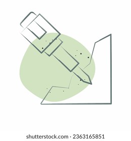 Icon Jackhammer. related to Mining symbol. Color Spot Style. simple design editable. simple illustration