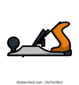 Icon Of Jack-plane. Editable Bold Outline With Color Fill Design. Vector Illustration.