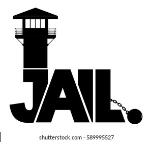 Icon Jail Vector. Prison Black. Tower