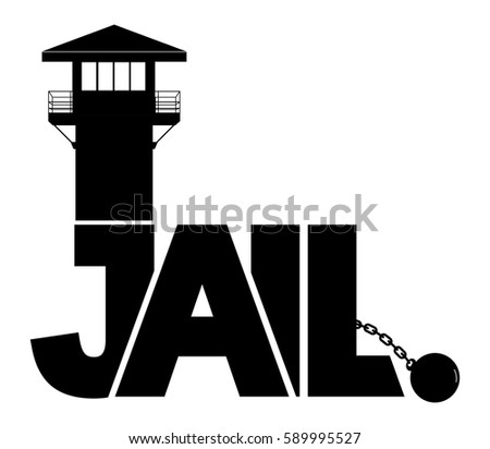 icon jail vector. prison black. tower