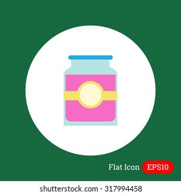 Icon of jam jar with label