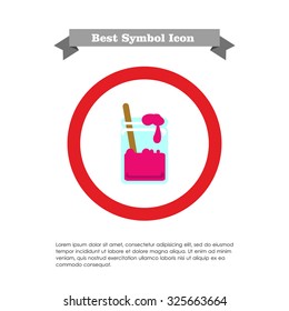 Icon of jam jar with spoon