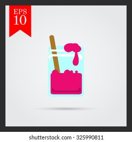 Icon of jam jar with spoon