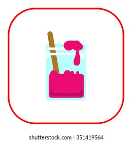 Icon of jam jar with spoon
