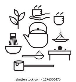 Icon Japan tea, vector