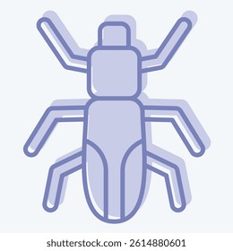 Icon Japanese Beetle. related to Insects symbol. two tone style. design editable
