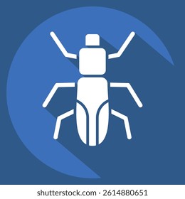 Icon Japanese Beetle. related to Insects symbol. long shadow style. design editable