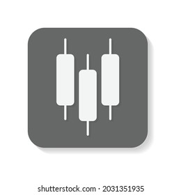 Icon Japanese Candlestick chart trading,    Market investment trading, exchange, Used for decorating logos and infographics , financial, cryptocurrency, forex, stock,  Vector Illustration.