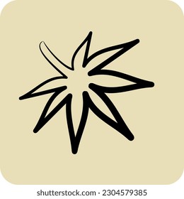 Icon Japanese Maple. suitable for Japanese symbol. hand drawn style. simple design editable. design template