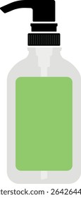 Icon of a jar with a dispenser nozzle for cosmetics or liquid products, isolated without background