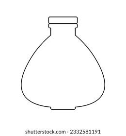 The icon of a jar with a lid on a white background. Vector image.