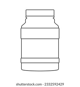 The icon of a jar with a lid on a white background. Vector image.