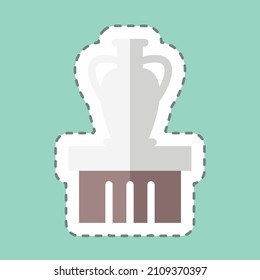 Icon Jar on Display, Line Cut - Simple illustration, Good for Prints , Announcements, Etc