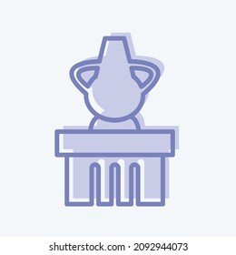 Icon Jar on Display - Two Tone Style - Simple illustration, Good for Prints , Announcements, Etc