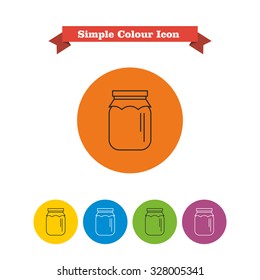 Icon of jar with paper cover