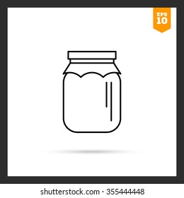 Icon of jar with paper cover