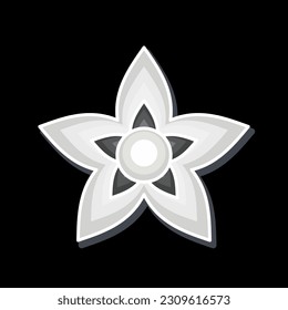 Icon Jasmine. related to Flowers symbol. glossy style. simple design editable. simple illustration