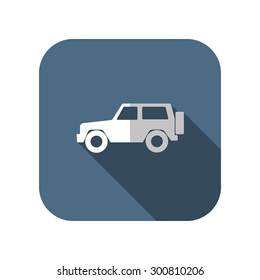 icon of jeep. Car vector flat icon
