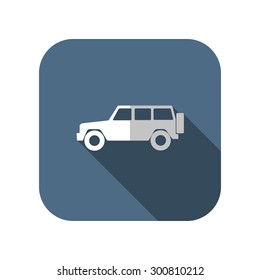 icon of jeep. Car vector flat icon