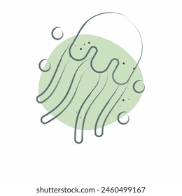 Icon Jelly Fish. related to Seafood symbol. Color Spot Style. simple design illustration
