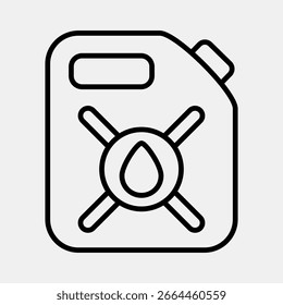 Icon jerrycan. Oil Industry elements. Icon in line style.