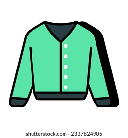 Icon of jersey in flat design 