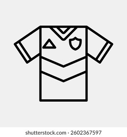 Icon jersey. Football and soccer elements. Icon in line style.
