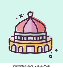 Icon Jerusalem. related to Capital symbol. MBE style. simple design editable. simple illustration