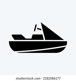 Icon Jet Ski. suitable for Education symbol. glyph style. simple design editable. design template vector. simple illustration