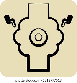 Icon Joint. related to Body Ache symbol. hand drawn style. simple design editable. simple illustration