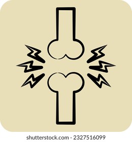 Icon Joint. related to Orthopedic symbol. hand drawn style. simple design editable. simple illustration