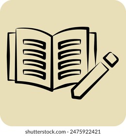 Icon Journal. related to Book symbol. hand drawn style. simple design illustration