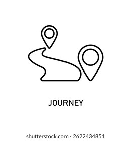 Icon a journey, isolated against a clean background.