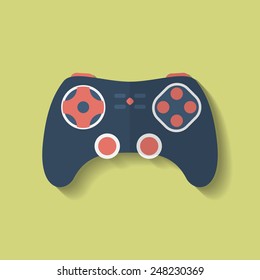 Icon of Joystick, controller, game pad. Flat style