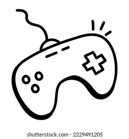 An icon of joystick doodle design 