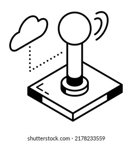 An Icon Of Joystick Isometric Design 

