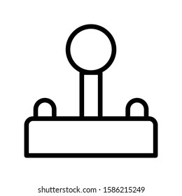 Icon joystick in outline style. vector illustration and editable stroke. Isolated on white background.